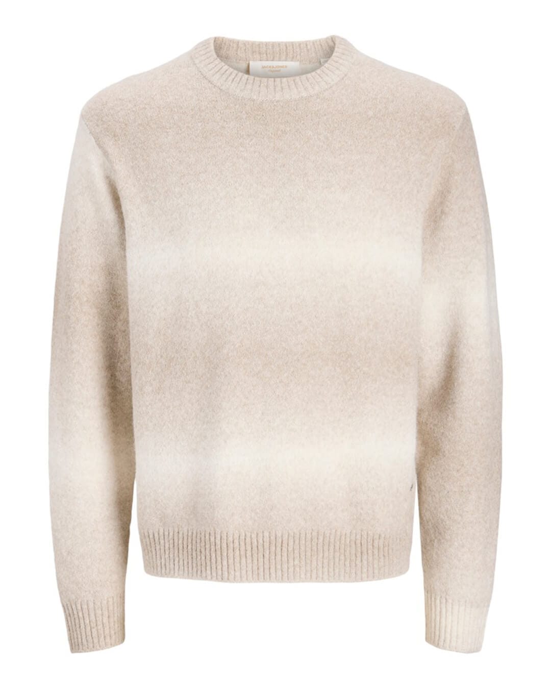 Jack & Jones Jumpers Jack & Jones Grey Toronto Space Dye Crew Neck Jumper