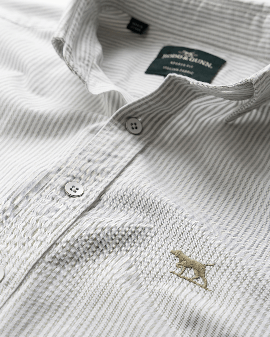 Rodd & Gunn Khaki Lakeside Stripe Oxford Shirt