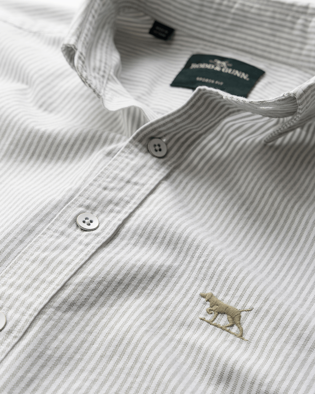 Rodd & Gunn Eucalyptus Green Lakeside Stripe Oxford Shirt