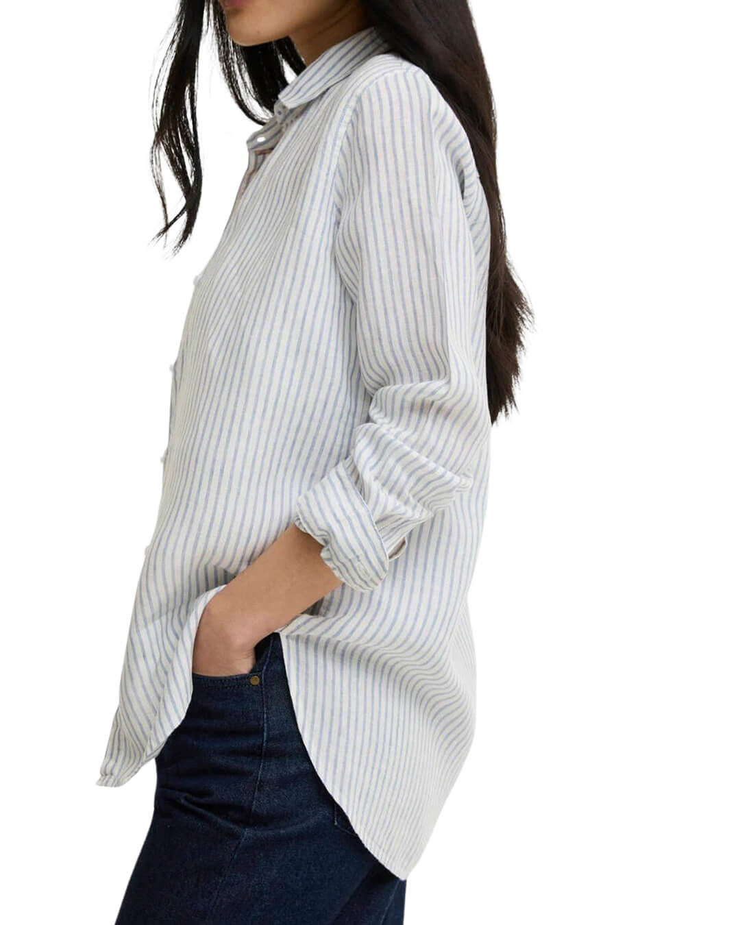 Barbour Blue Marine Shirt Bl27 Chambray Stripe