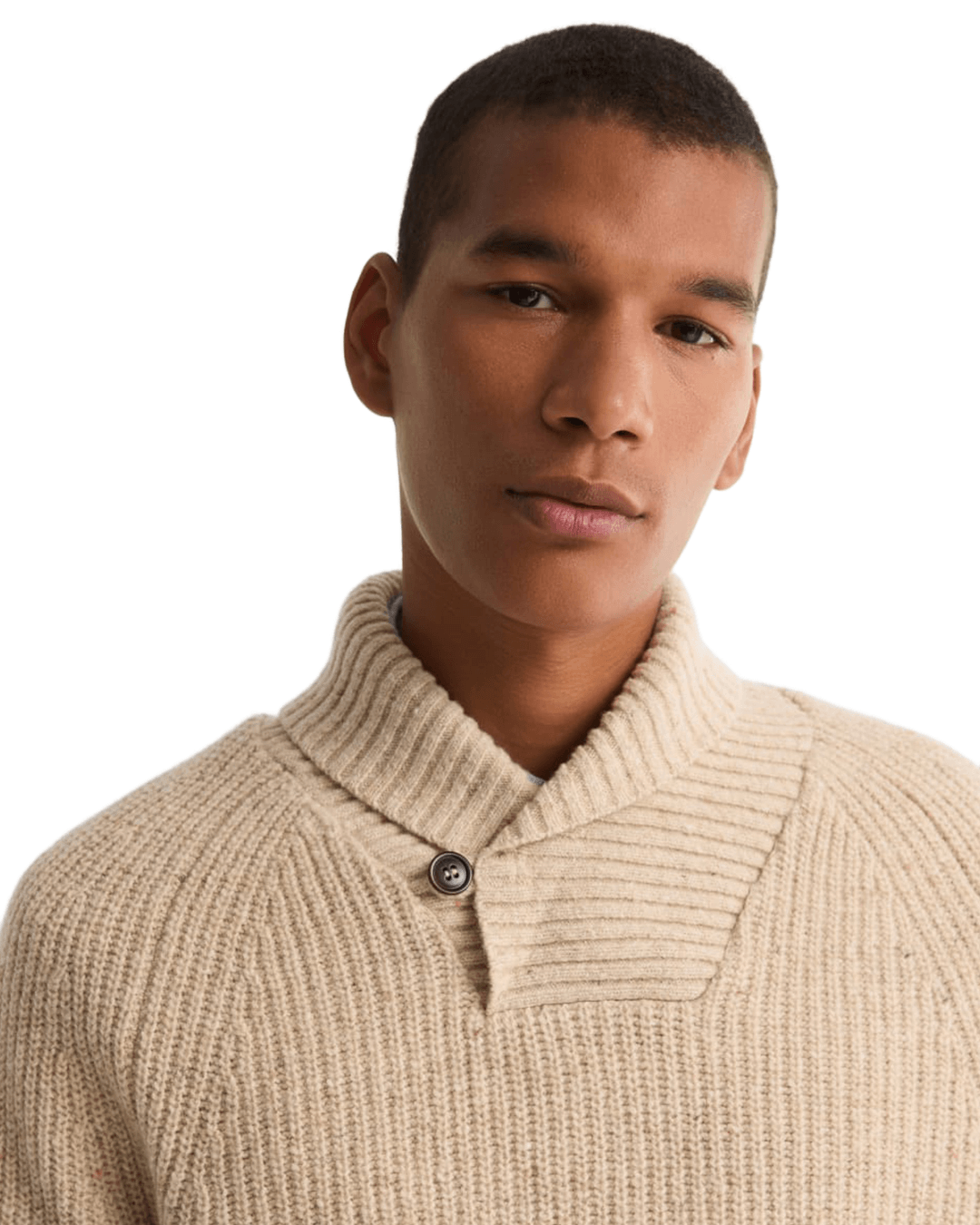 Barbour Jumpers Barbour Beige Essentials Fleck Crew Neck Jumper