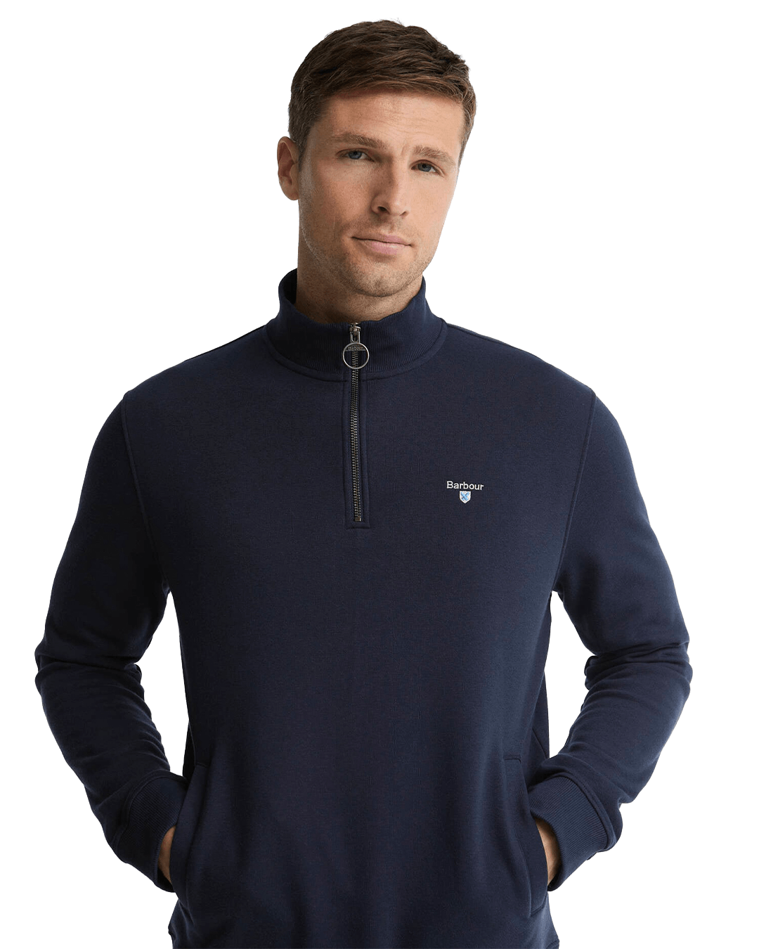 Barbour Jumpers Barbour Navy Desmond Half-Zip Sweatshirt