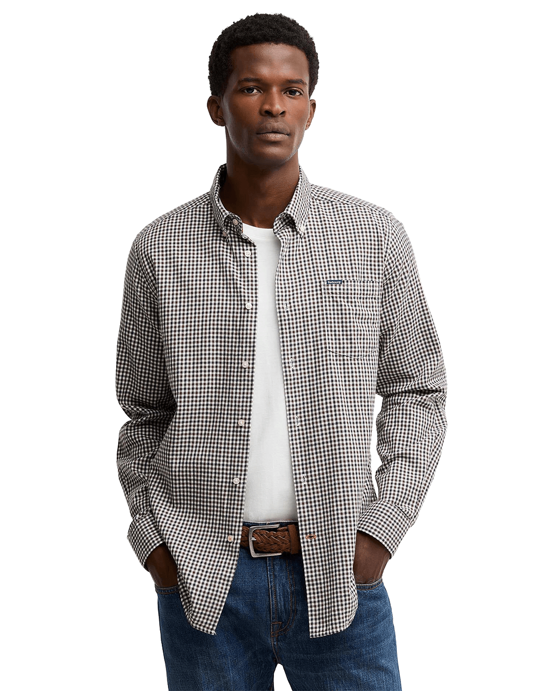 Barbour Shirts Barbour Dark Brown Padshaw Tailored Shirt