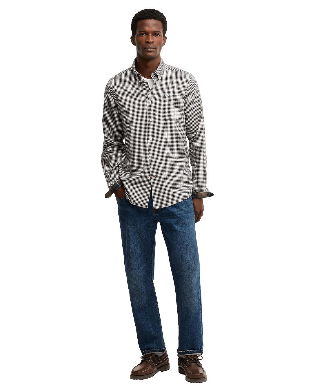 Barbour Shirts Barbour Dark Brown Padshaw Tailored Shirt