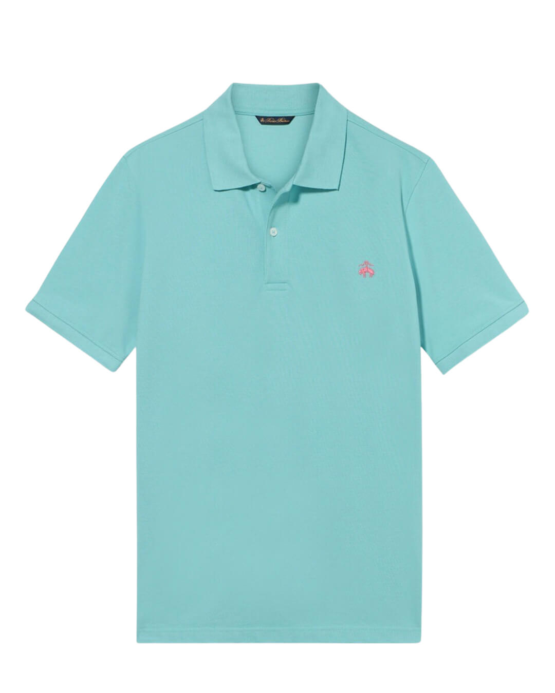 Brooks Brothers Turquoise Ss Logoed Polo Piquet Cotton