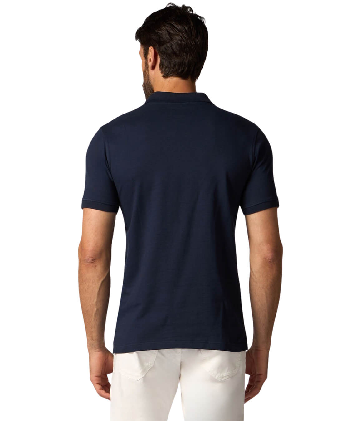 Brooks Brothers Navy Ss Logoed Polo Piquet Cotton