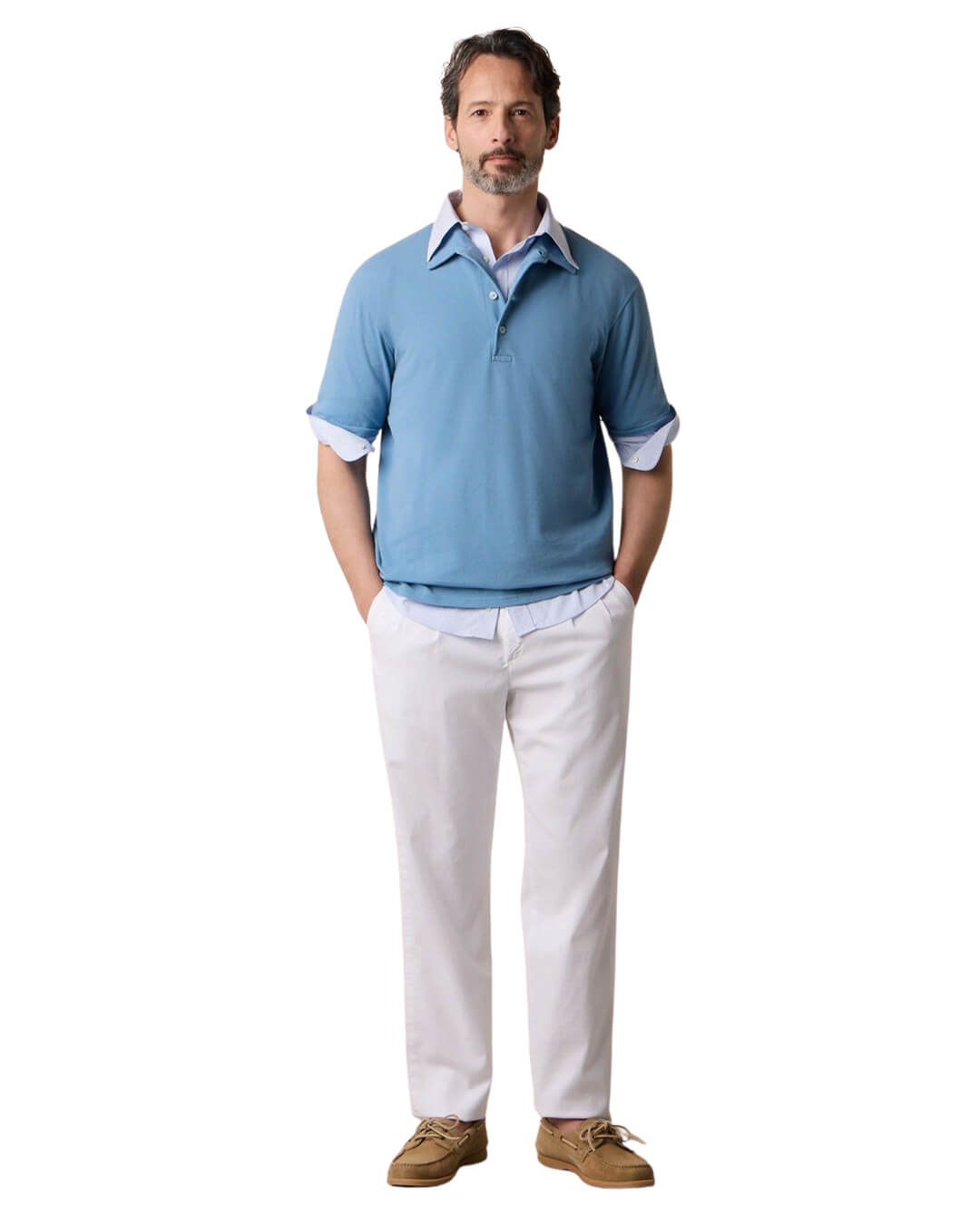 Brooks Brothers Blue Ss Polo Washed Piquet Cotton