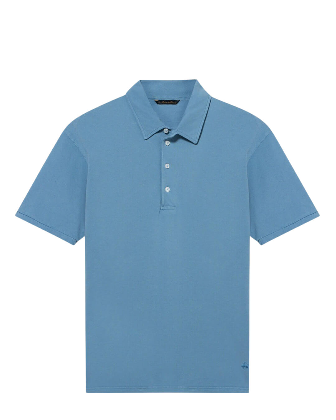 Brooks Brothers Blue Ss Polo Washed Piquet Cotton