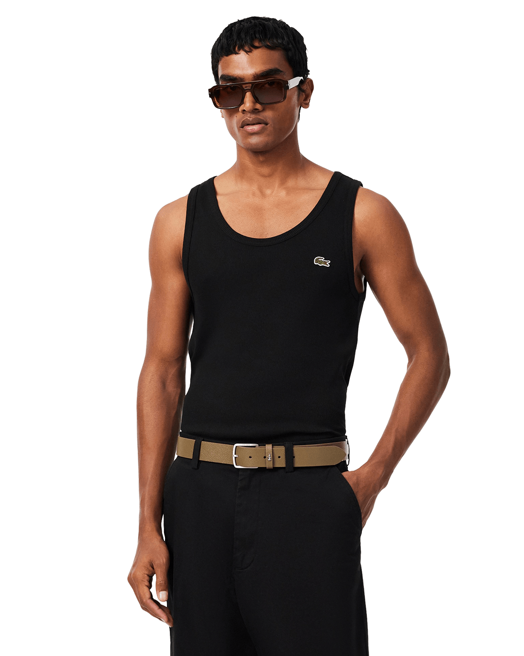 Lacoste Beige Leather Belt