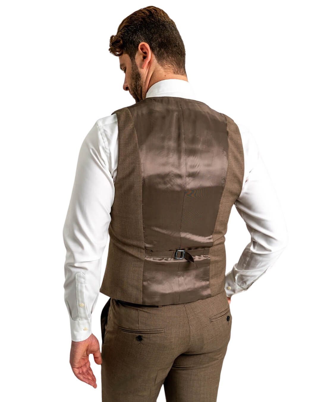 Gagliardi Brown M&M Waistcoat Reda Tropical Super 110S Brown