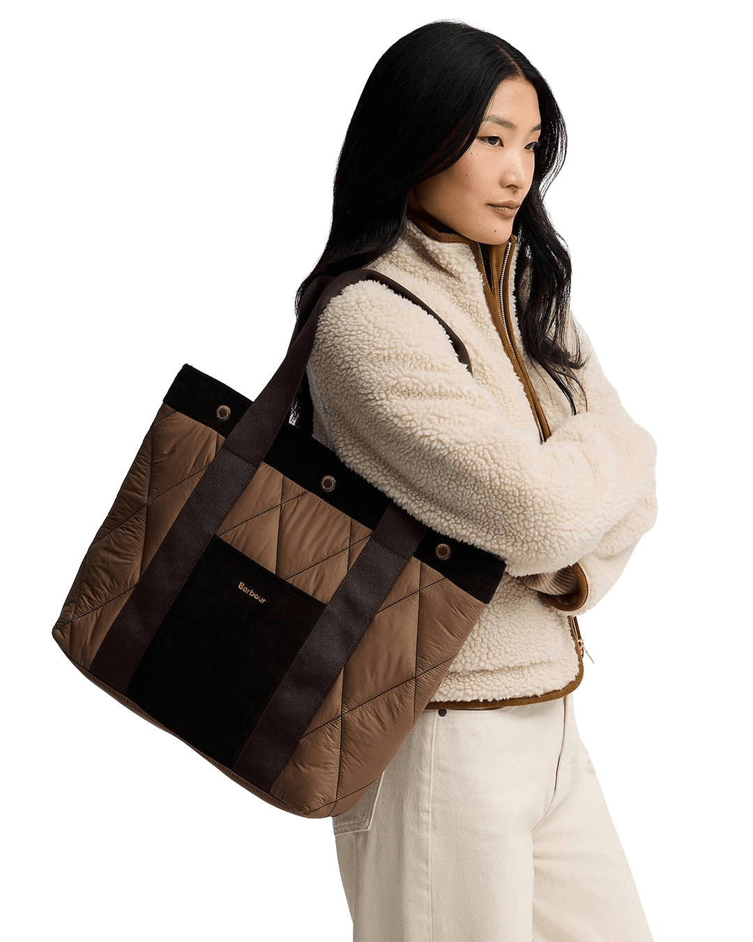 Barbour Bags ONE Barbour Brown Barbour Healy Tote Bag Br71 Muted