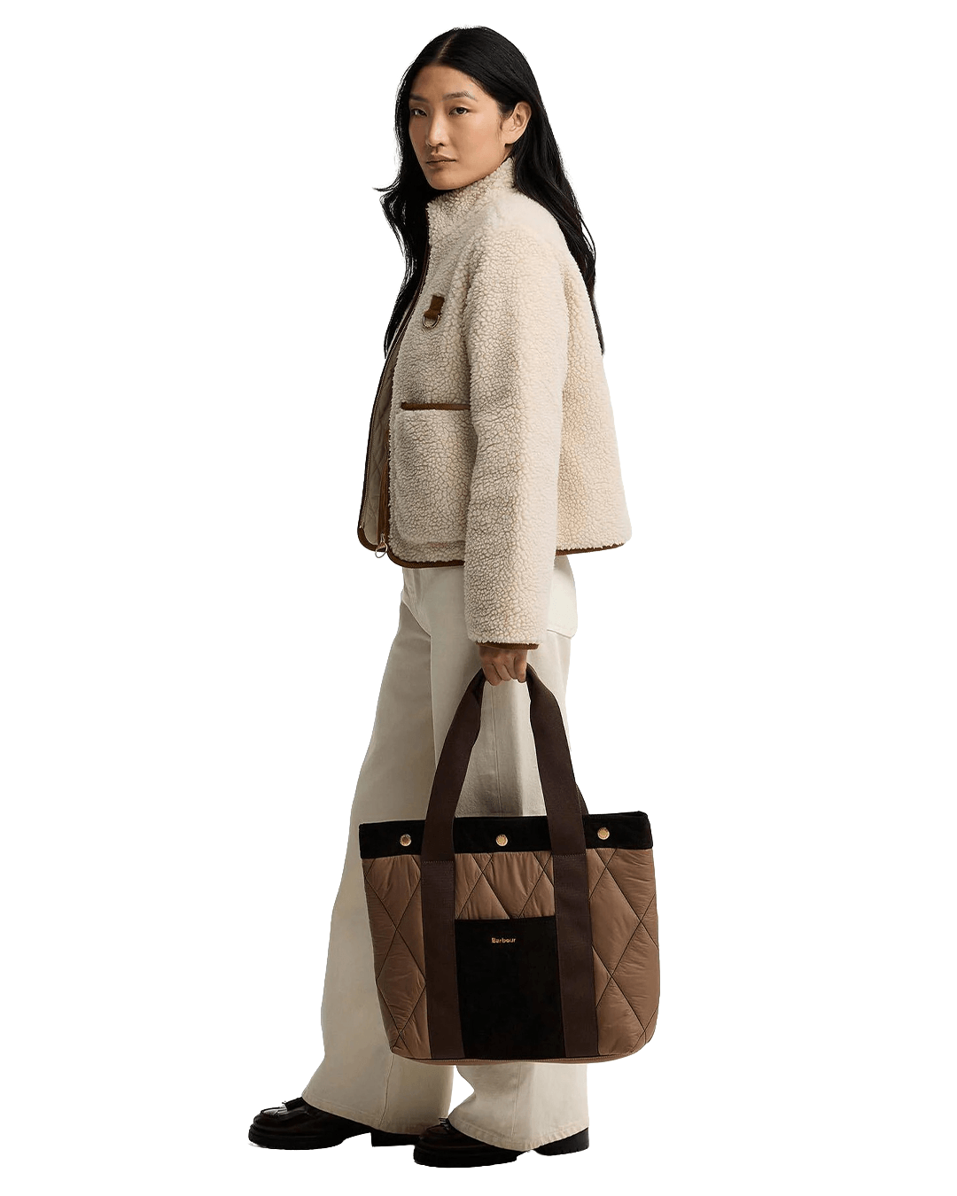 Barbour Bags ONE Barbour Brown Barbour Healy Tote Bag Br71 Muted