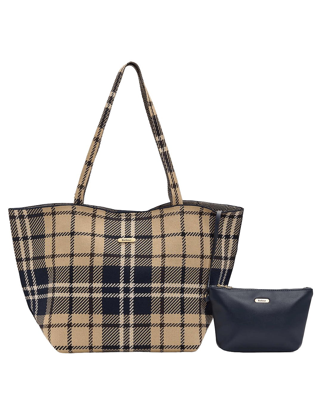 Barbour Bags ONE Barbour Brown Barbour Layla Tartan Large Tote Bag Tn39 Birchwood Dress Tartan