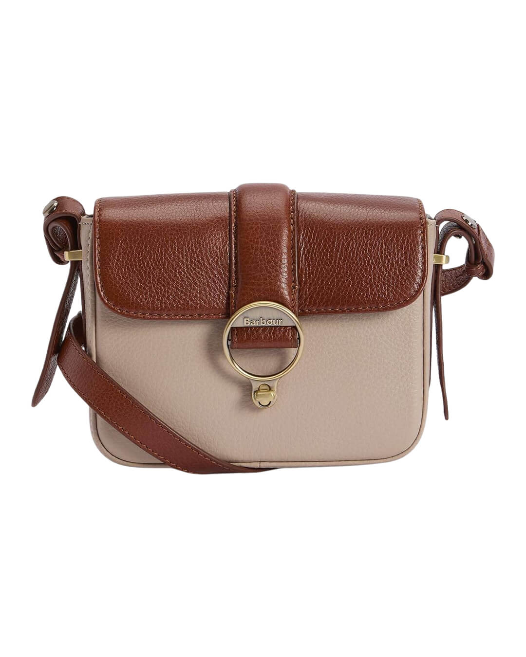 Barbour Bags ONE Barbour Brown Mini Rosa Leather Cros Be11 Pebbled Pink/Brown