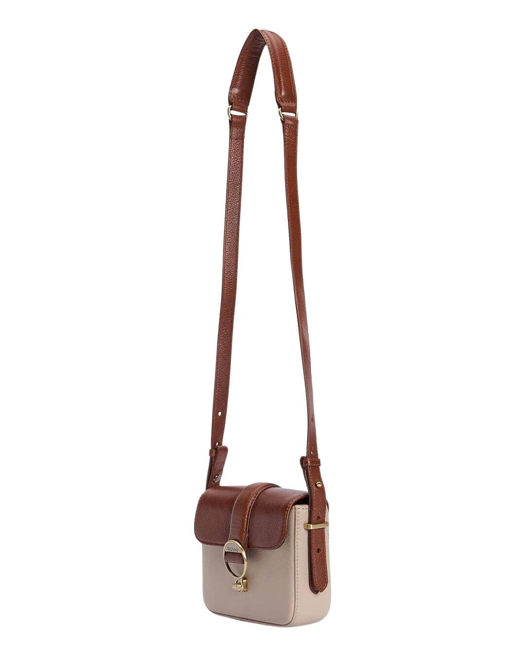 Barbour Bags ONE Barbour Brown Mini Rosa Leather Cros Be11 Pebbled Pink/Brown