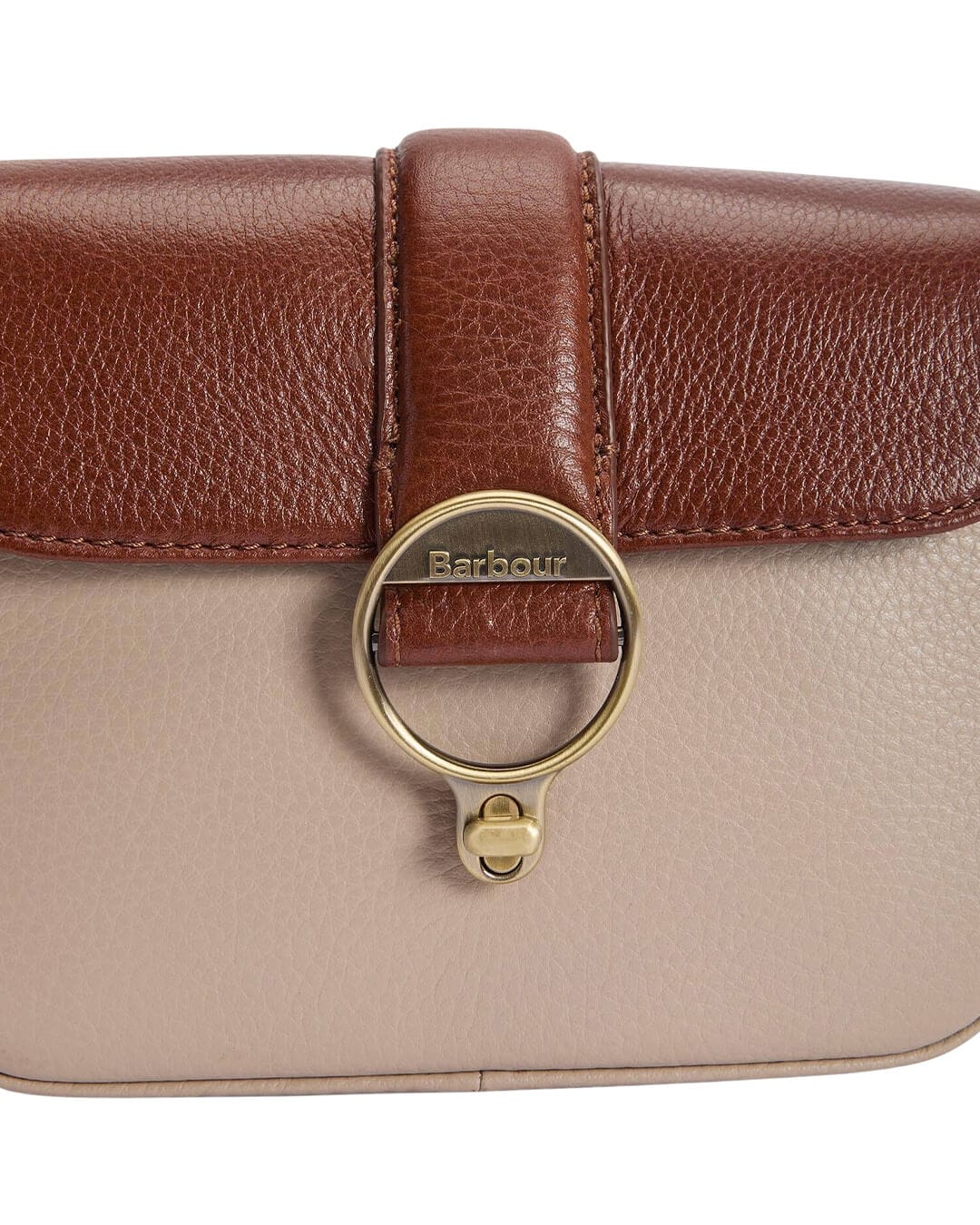 Barbour Bags ONE Barbour Brown Mini Rosa Leather Cros Be11 Pebbled Pink/Brown
