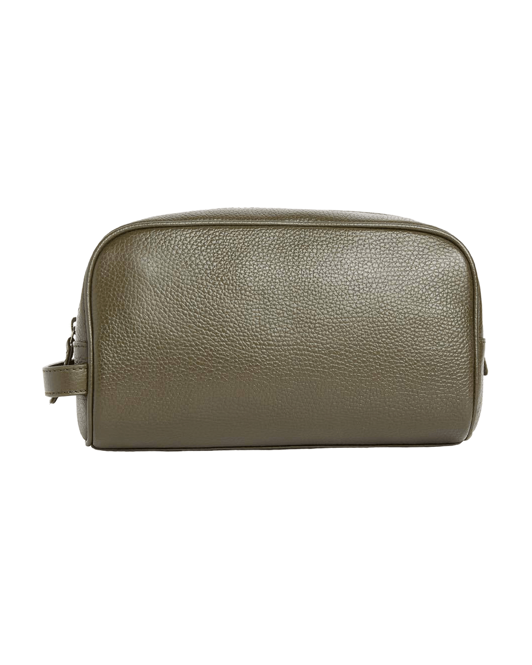 Barbour Bags ONE Barbour Dark Olive Brunton Leather Washbag