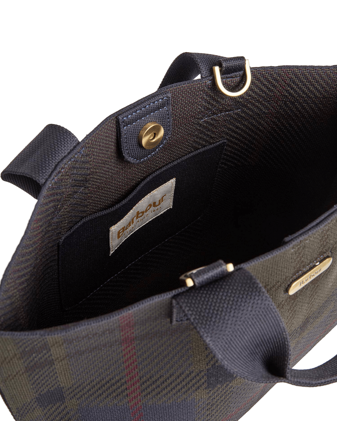 Barbour Bags ONE Barbour Green Barbour Layla Tartan Mini Tote Bag Tn43 Shadow Classic Tartan