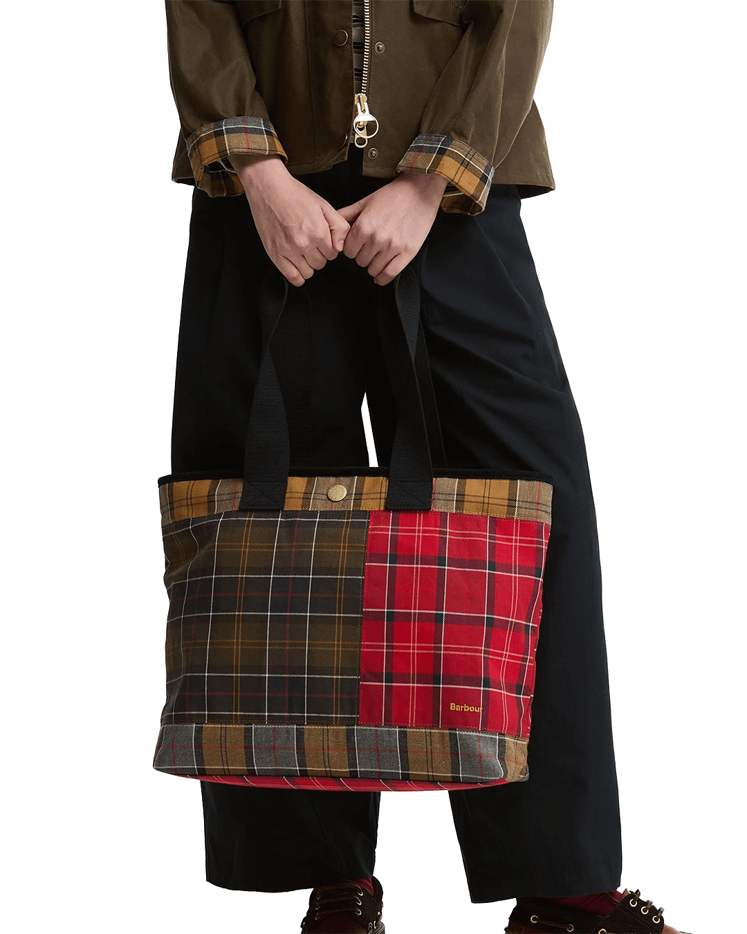 Barbour Bags ONE Barbour Green Mya Tartan Patchwork Tote Bag