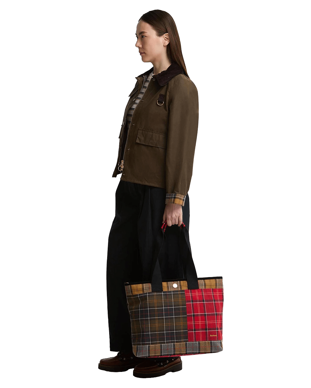 Barbour Bags ONE Barbour Green Mya Tartan Patchwork Tote Bag