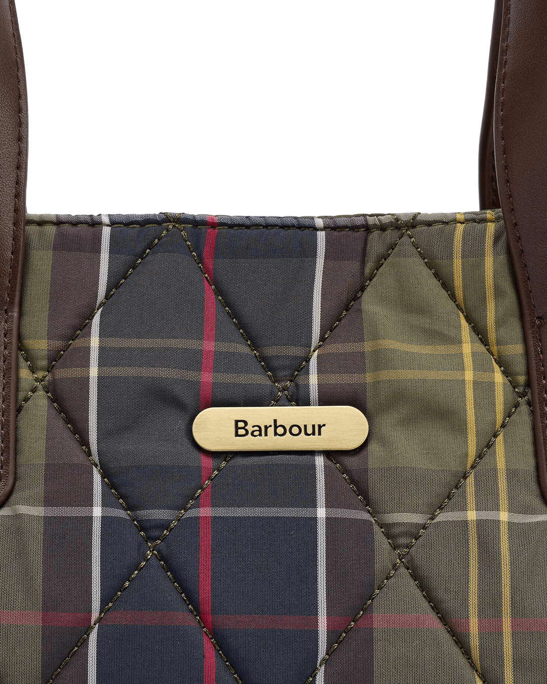 Barbour Bags ONE Barbour Green Tartan Mini Quilted Tote Bag