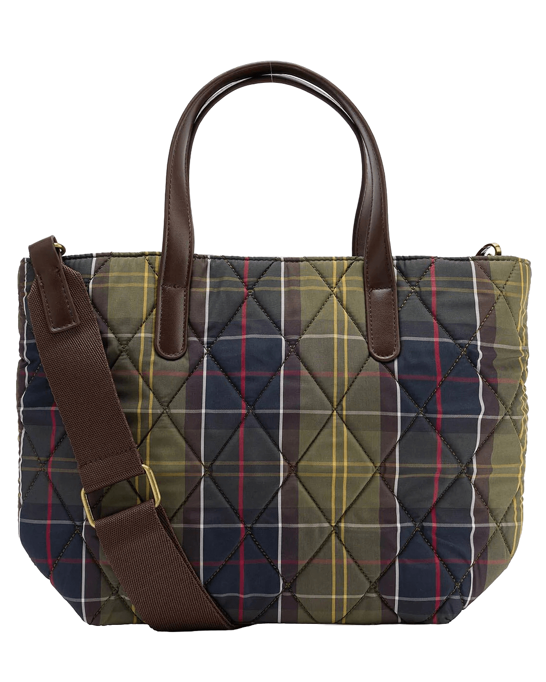 Barbour Bags ONE Barbour Green Tartan Mini Quilted Tote Bag