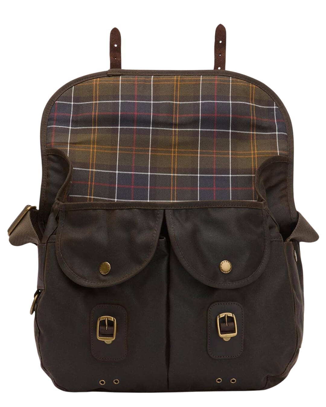 Barbour Bags ONE Barbour Green Wax Leather Tarras Bag Olive Ol71