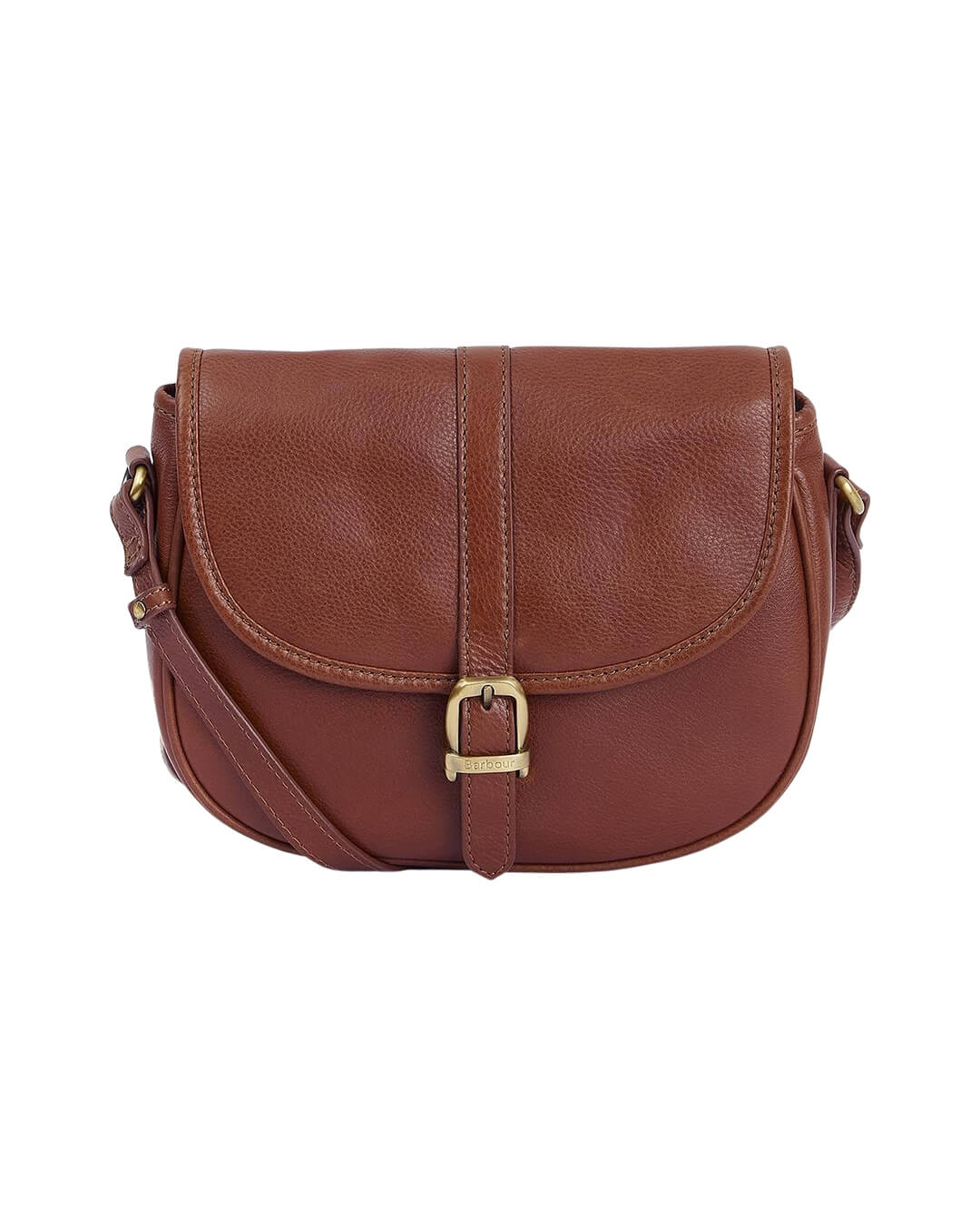 Barbour Medium Brown Leather Saddle Bag | Bortex - Bortex Fine Tailoring