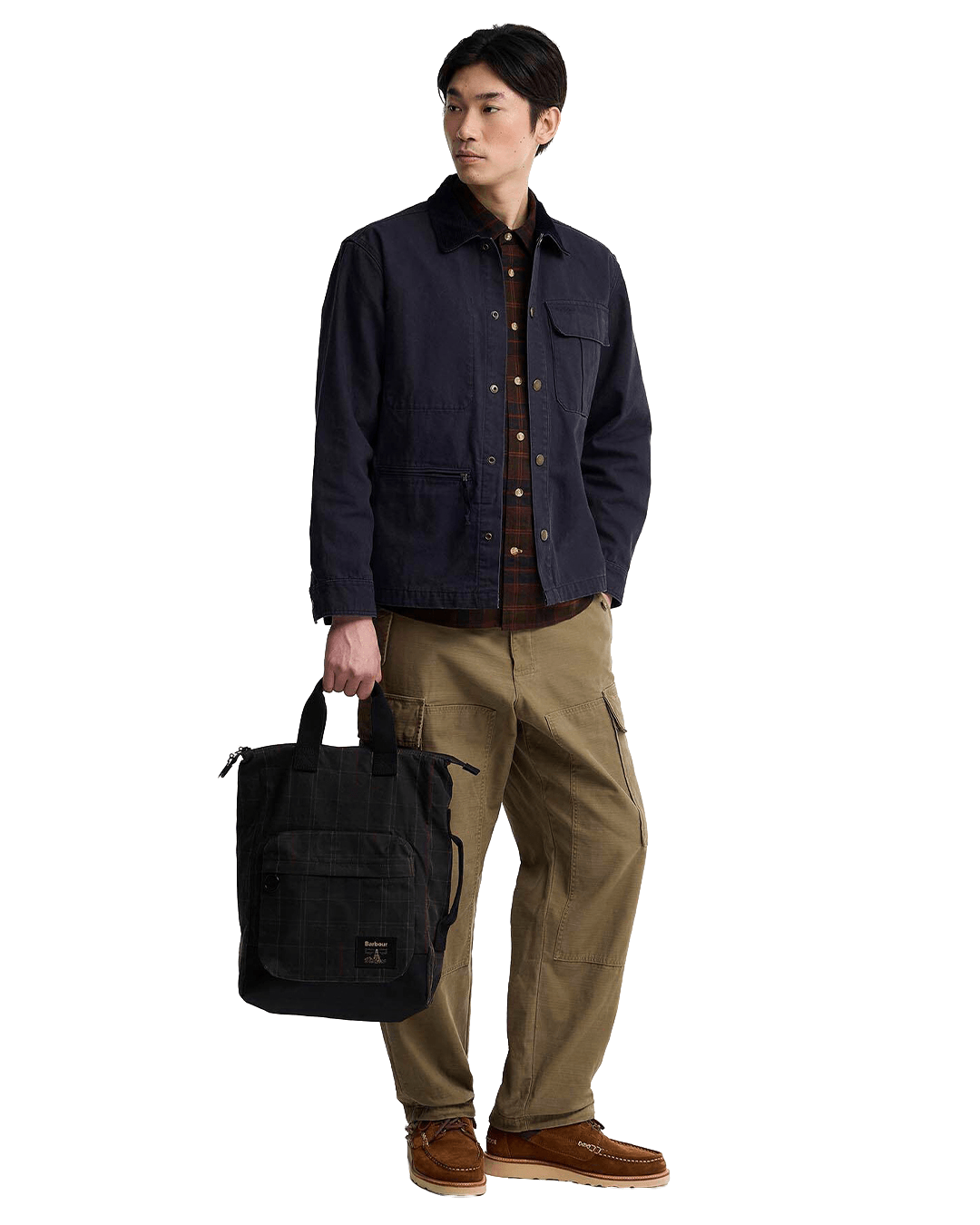 Barbour Bags ONE Barbour Olive Field Tartan Wax Backpack