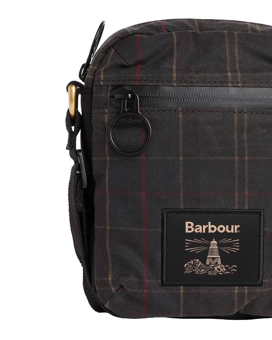 Barbour Bags ONE Barbour Olive Field Tartan Wax Carry Crossbody Bag