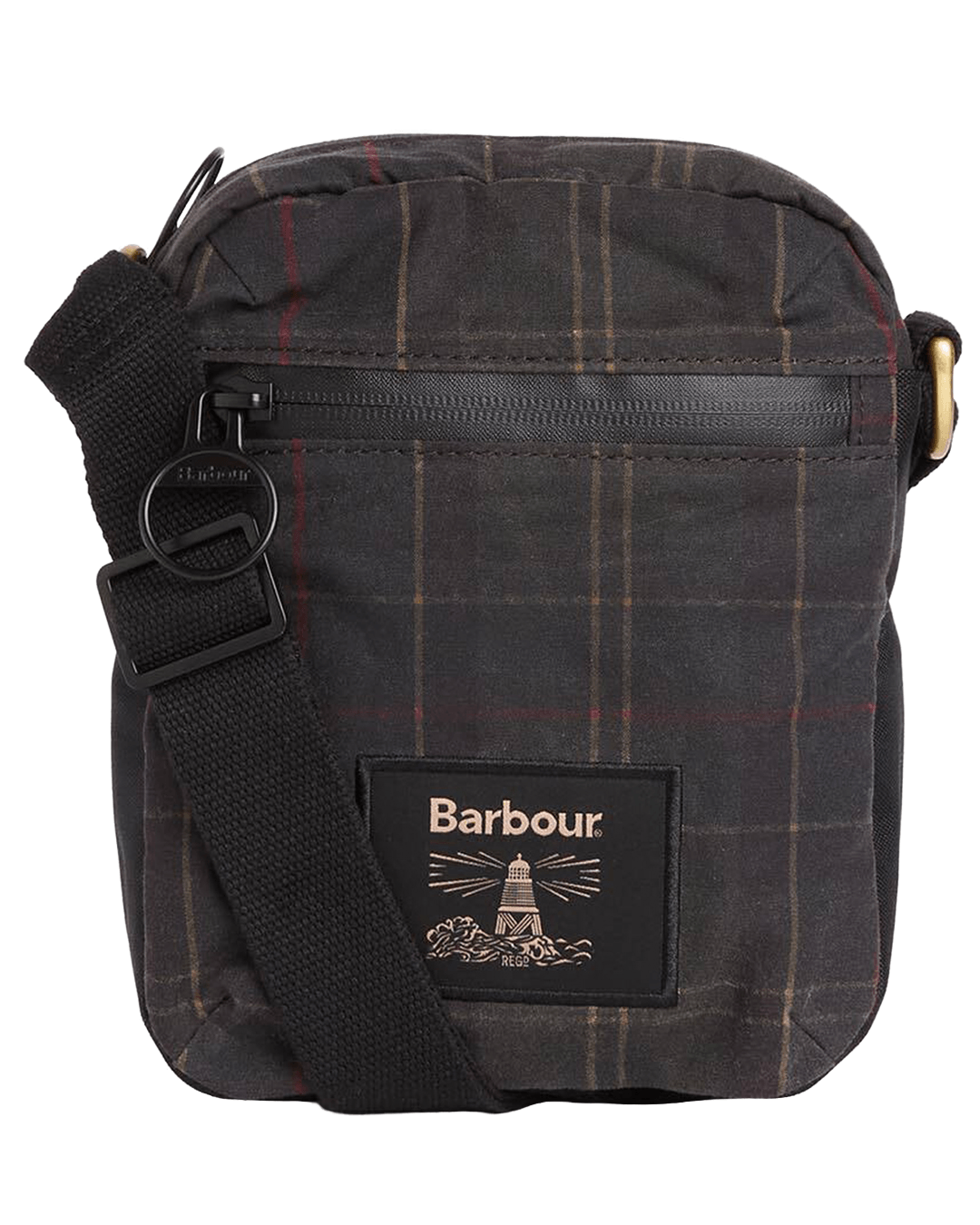 Barbour Bags ONE Barbour Olive Field Tartan Wax Carry Crossbody Bag