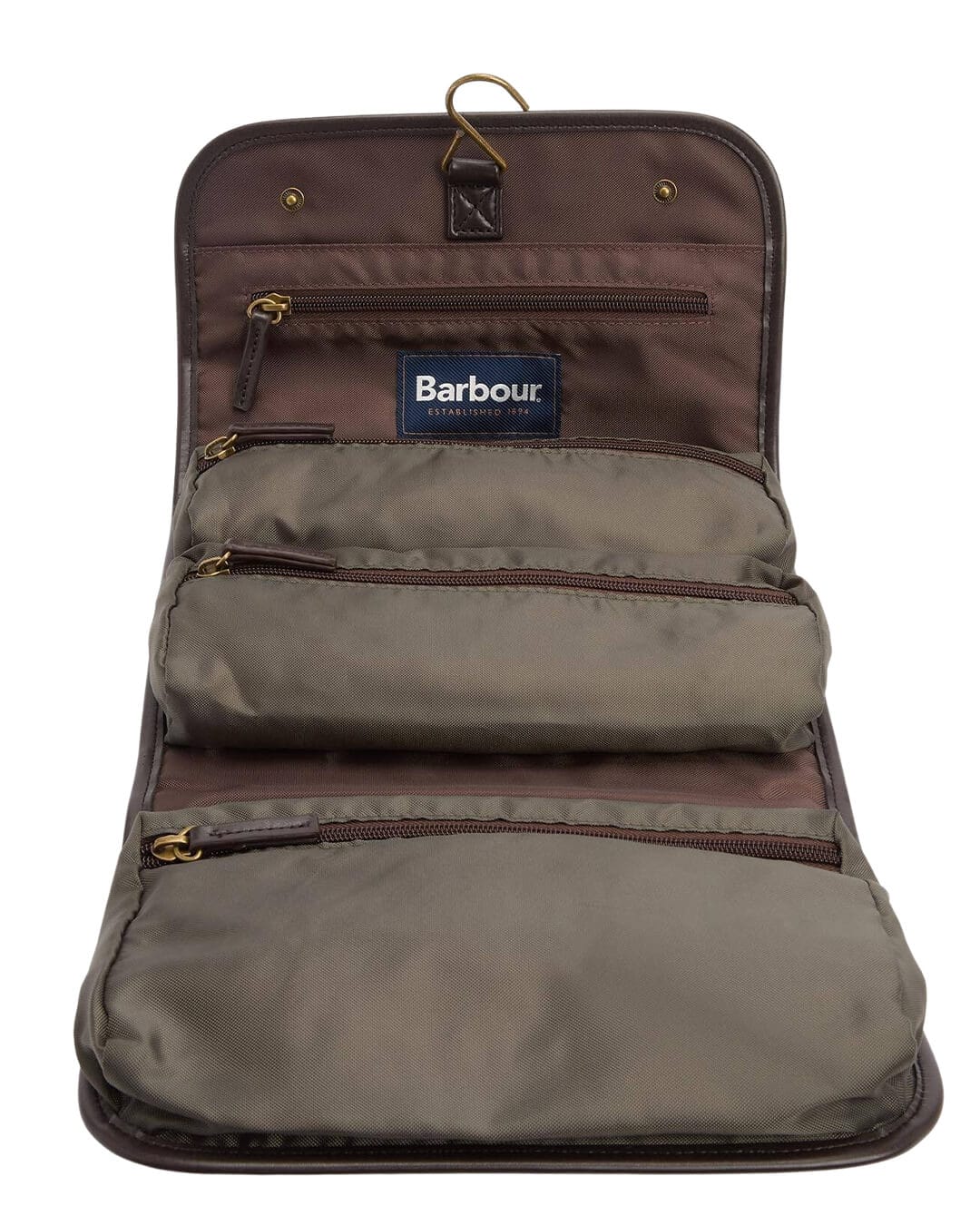 Barbour Bags ONE Barbour Olive Wax Hanging Washbag Ol51 Olive Beacon