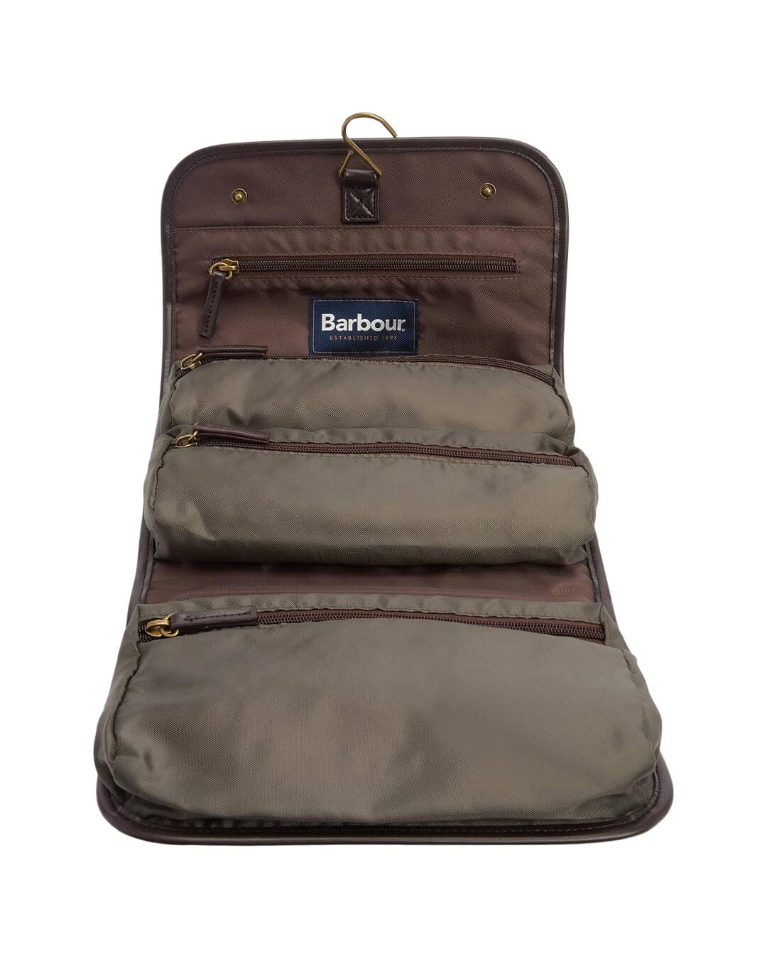 Barbour Bags ONE Barbour Olive Wax Hanging Washbag Ol51 Olive Beacon