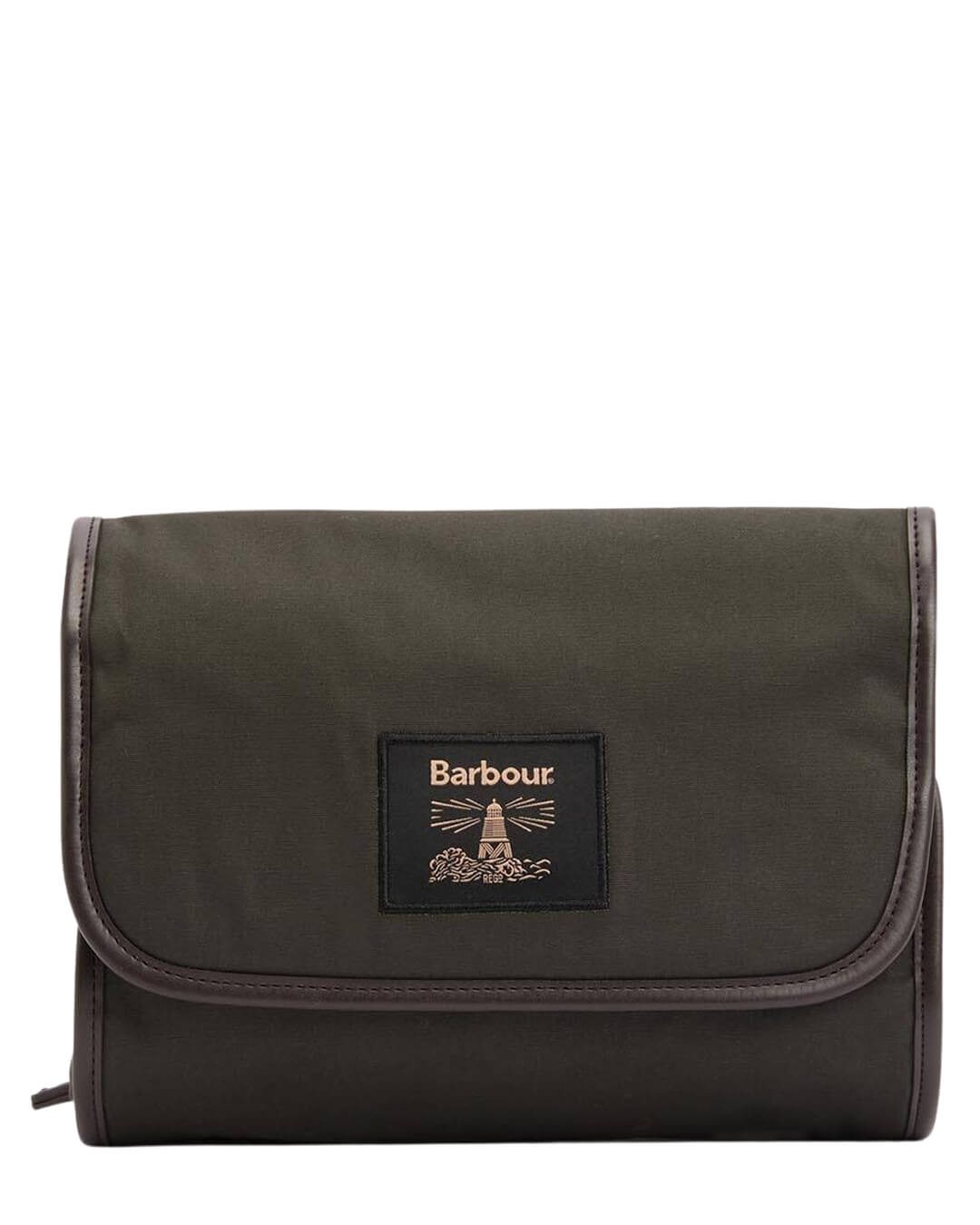 Barbour Bags ONE Barbour Olive Wax Hanging Washbag Ol51 Olive Beacon