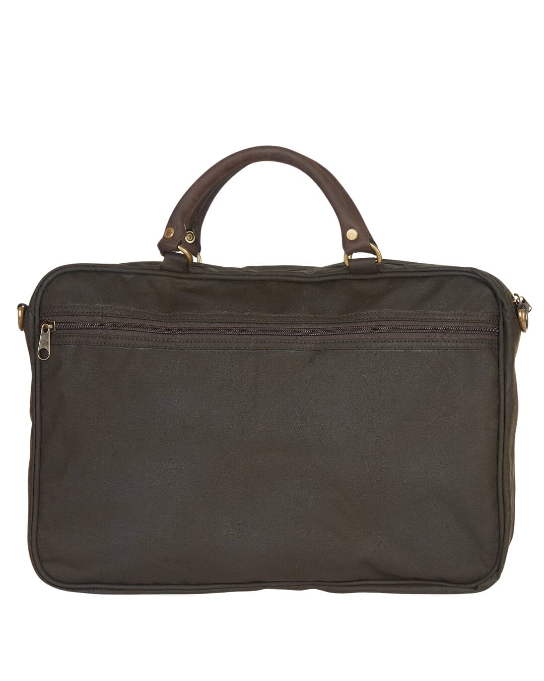 Barbour Bags ONE Barbour Olive Wax Leather Briefcase Ol71 Olive