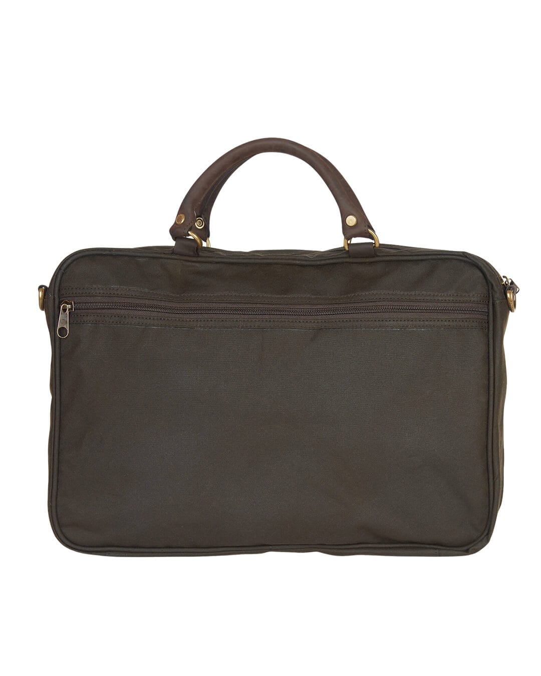 Barbour Bags ONE Barbour Olive Wax Leather Briefcase Ol71 Olive