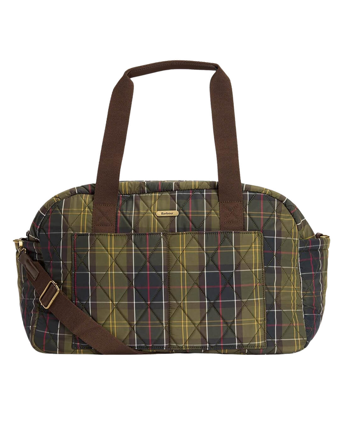 Barbour Bags ONE Barbour Olive Wetherham Quilted Overnight Ol71 Classic Tartan