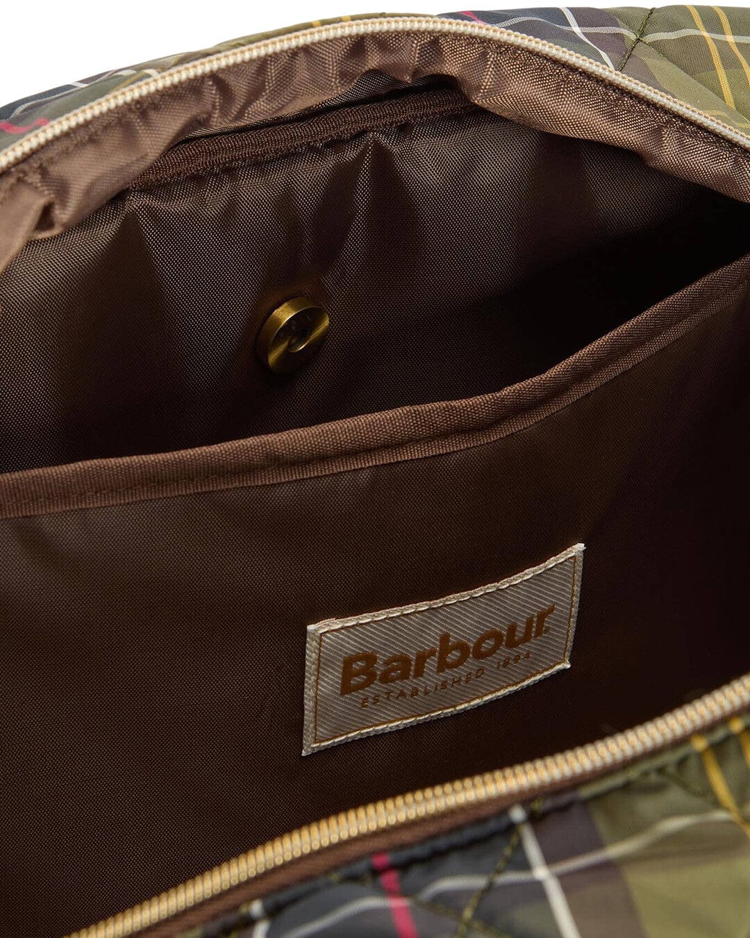 Barbour Bags ONE Barbour Olive Wetherham Quilted Overnight Ol71 Classic Tartan