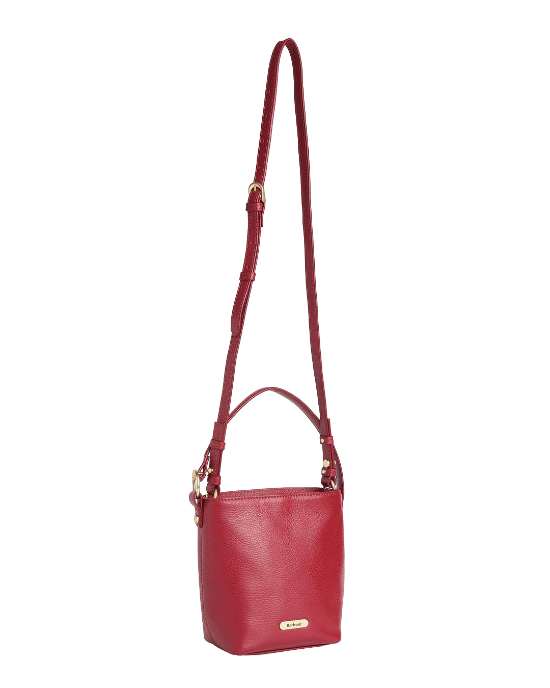 Barbour Bags ONE Barbour Red Barbour Cedar Mini Leather Bucket Bag Re91 Red