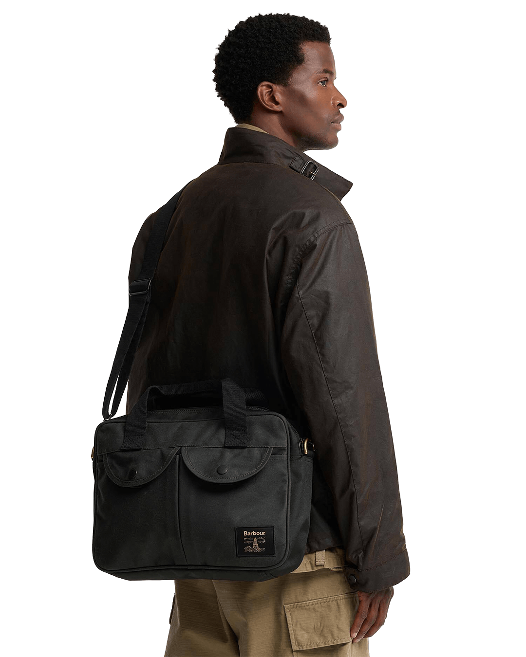 Barbour Bags ONE Barbour Sage Field Wax Laptop Crossbody Bag