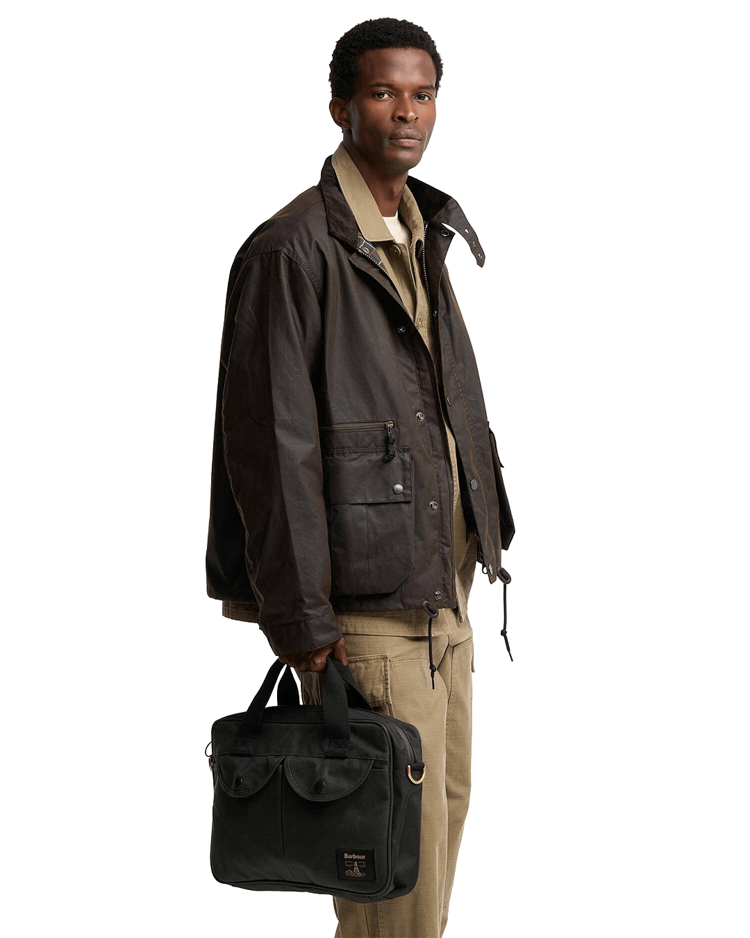 Barbour Bags ONE Barbour Sage Field Wax Laptop Crossbody Bag