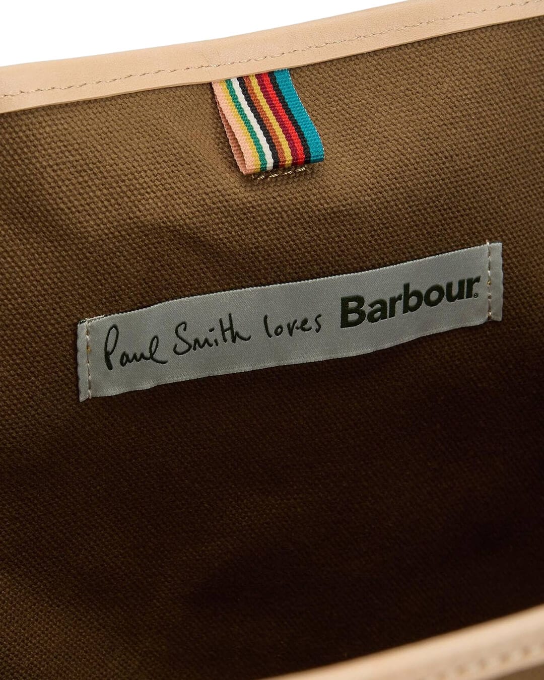 Barbour Bags ONE Barbour Sand Ba X Paul Smith Tote Bag Sn71 Dark Sand
