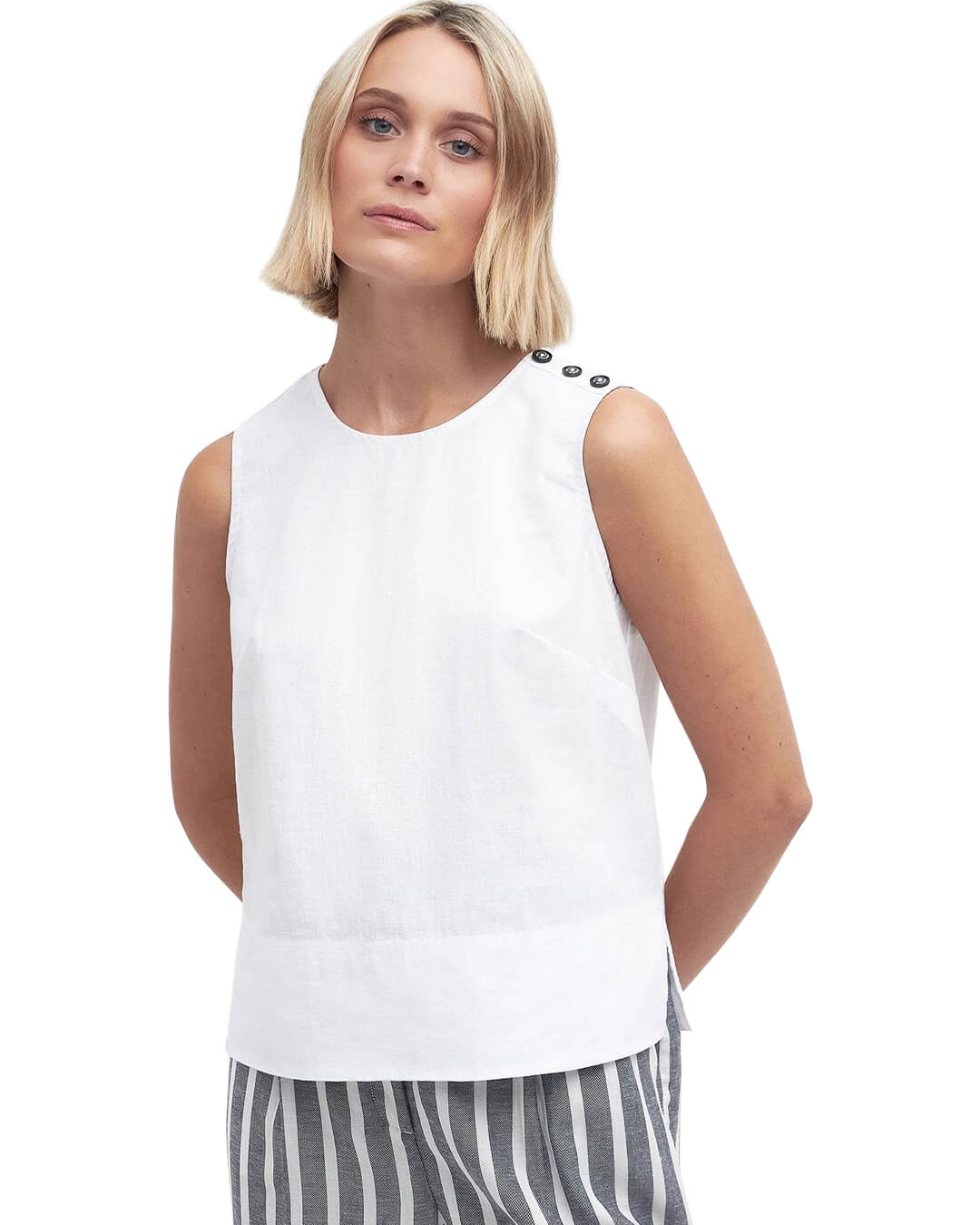 Barbour Blouses BATHGATE TOP WH11 WHITE SS24