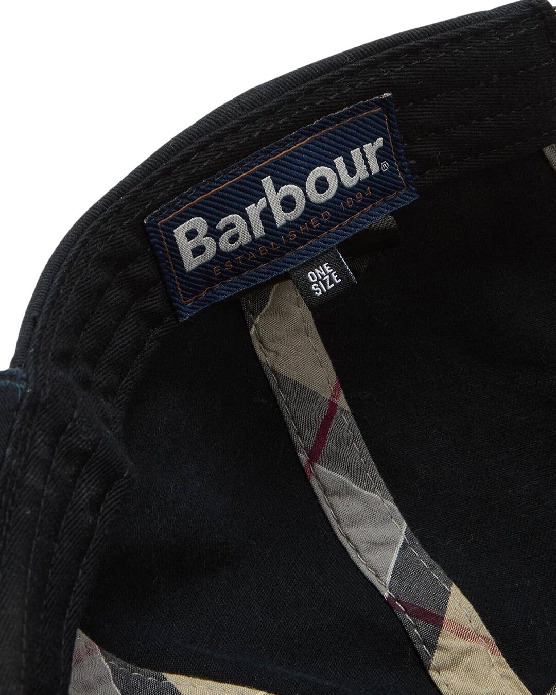 Barbour Caps ONE Barbour Black Cascade Sports Cap Bk11 Black