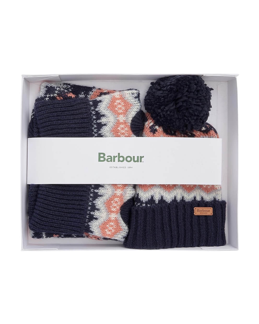 Barbour Dog Accessories Barbour Pink Case Fair Isle Dog Gift Set