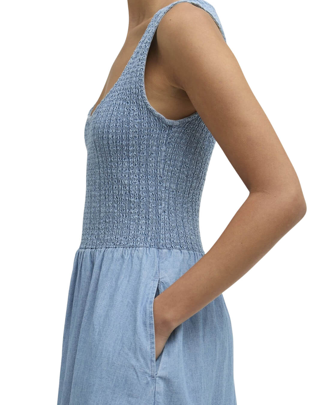 Barbour Dresses Barbour Blue Josie Midi Dress Bl27 Chambray