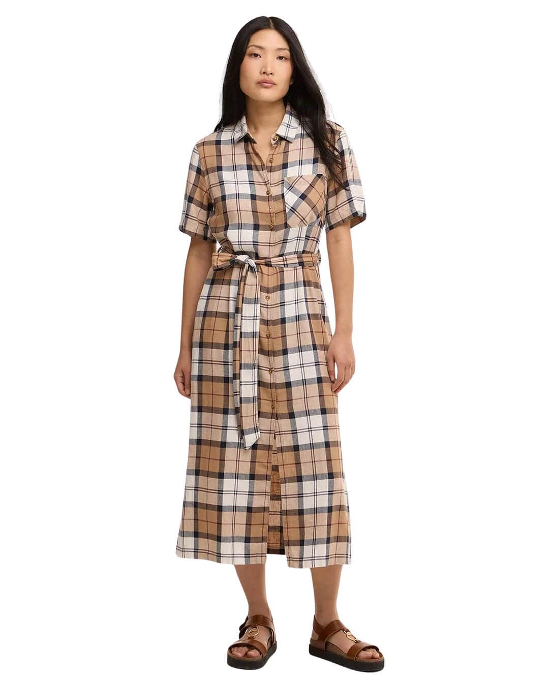 Barbour Dresses Barbour Brown Fern Midi Dress