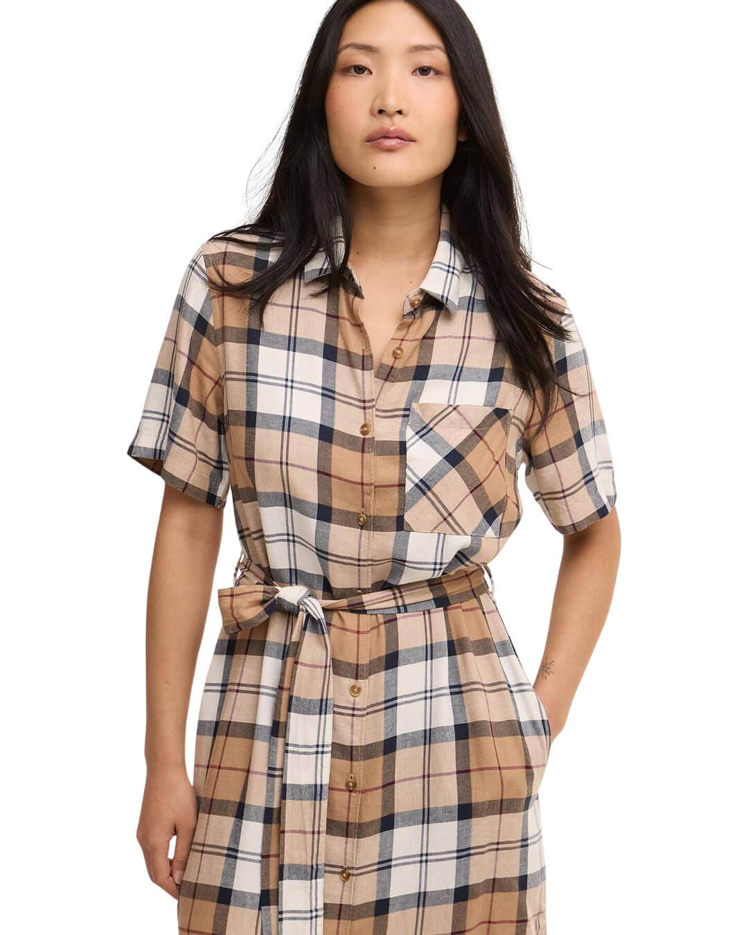 Barbour Dresses Barbour Brown Fern Midi Dress