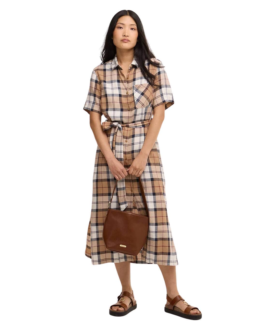 Barbour Dresses Barbour Brown Fern Midi Dress