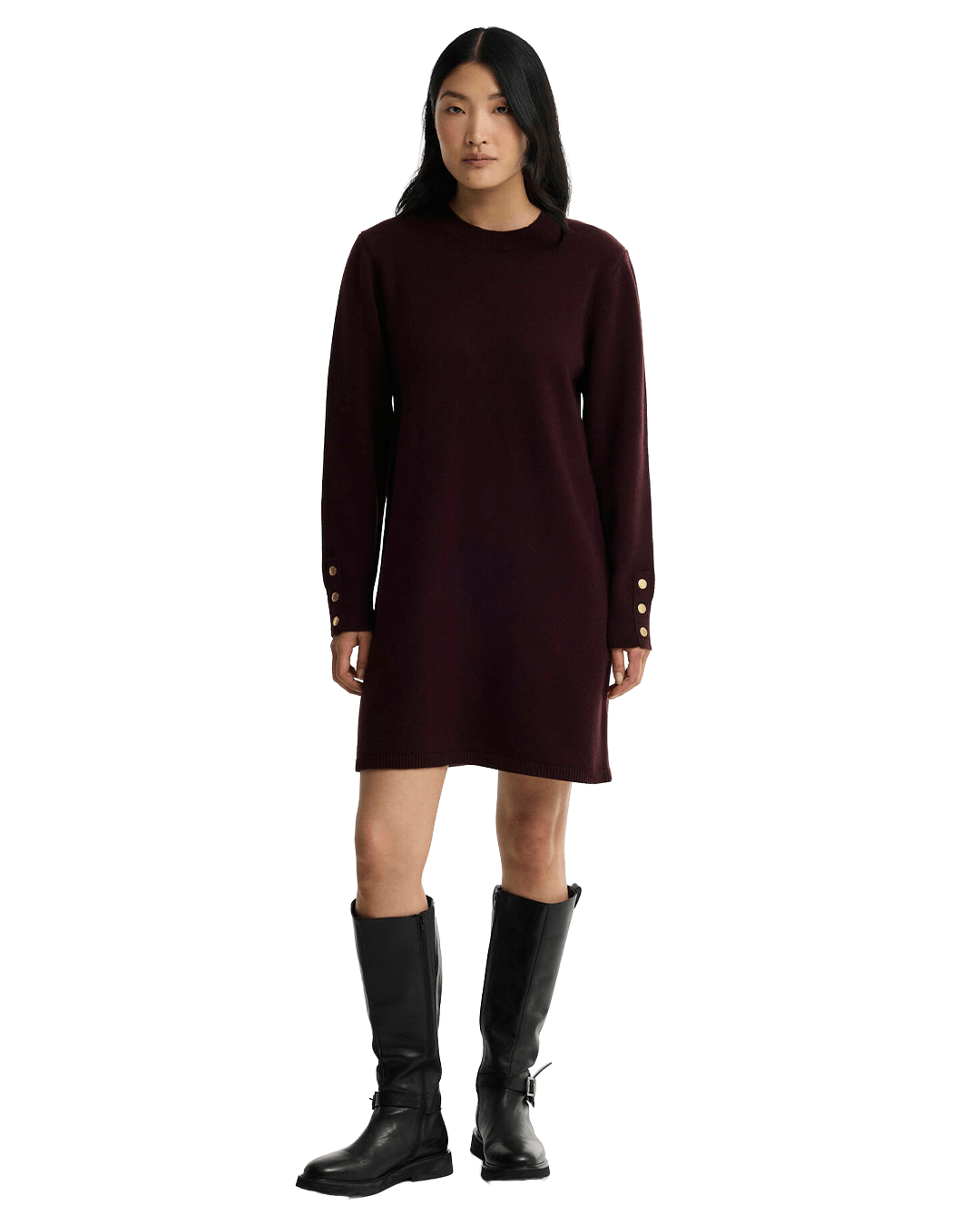 Barbour Dresses Barbour Burgundy Barbour May Knitted Mini Dress Re97 Fig